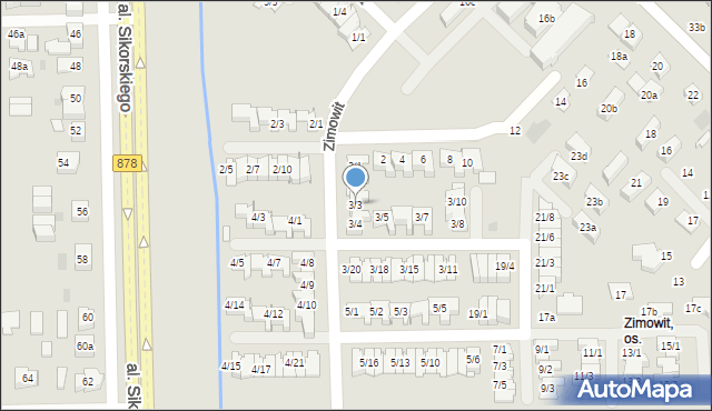 Rzeszów, Zimowit, 3/3, mapa Rzeszów