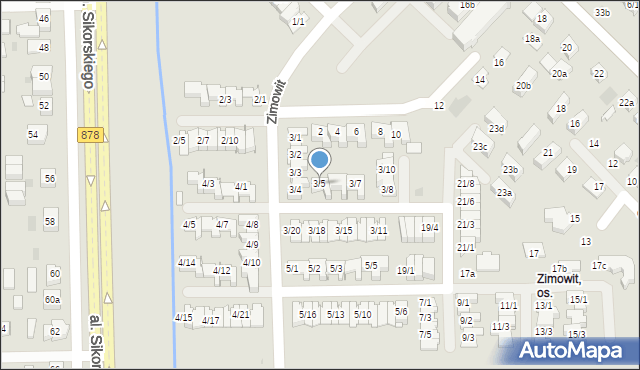 Rzeszów, Zimowit, 3/5, mapa Rzeszów