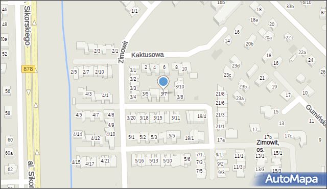 Rzeszów, Zimowit, 3/7, mapa Rzeszów