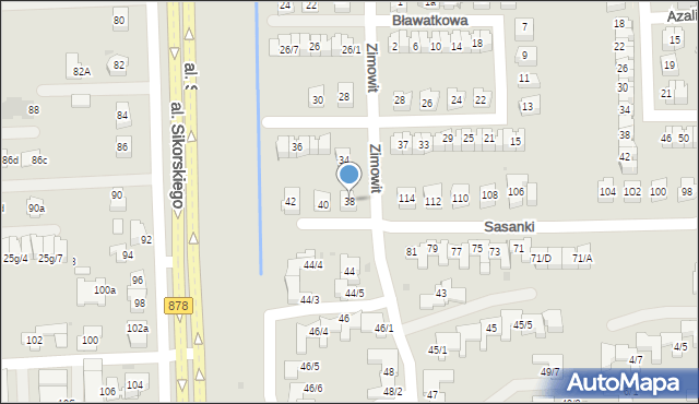 Rzeszów, Zimowit, 38, mapa Rzeszów