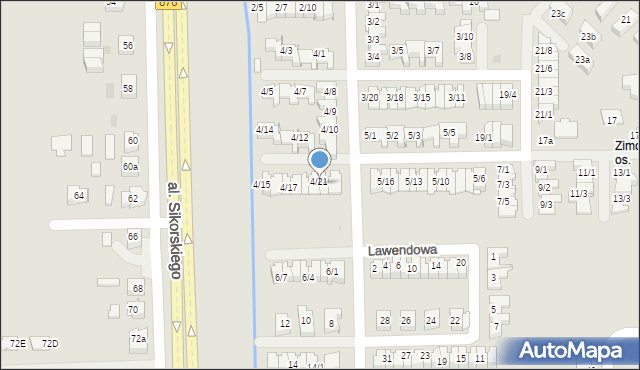 Rzeszów, Zimowit, 4/21, mapa Rzeszów