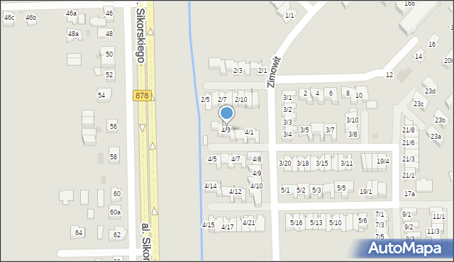 Rzeszów, Zimowit, 4/3, mapa Rzeszów