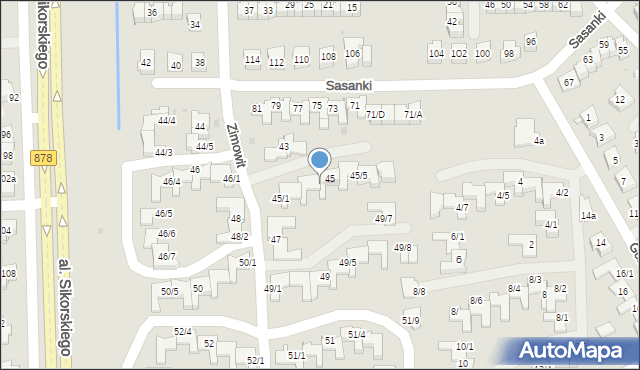 Rzeszów, Zimowit, 45/3, mapa Rzeszów