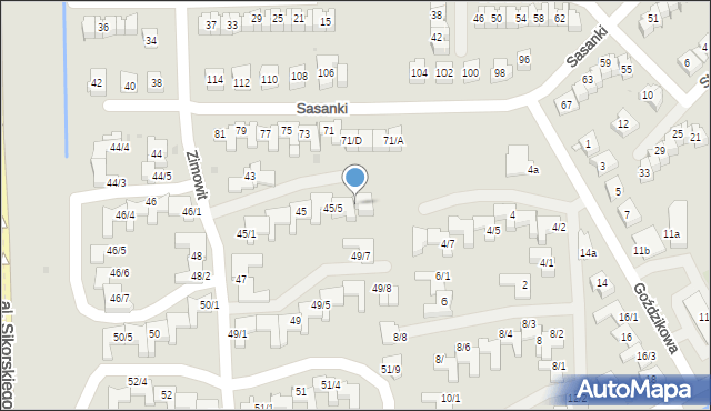 Rzeszów, Zimowit, 45/6, mapa Rzeszów