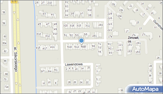 Rzeszów, Zimowit, 5/11, mapa Rzeszów