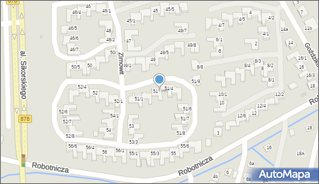 Rzeszów, Zimowit, 51/3, mapa Rzeszów