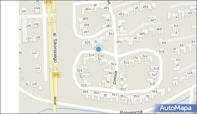 Rzeszów, Zimowit, 52/3, mapa Rzeszów