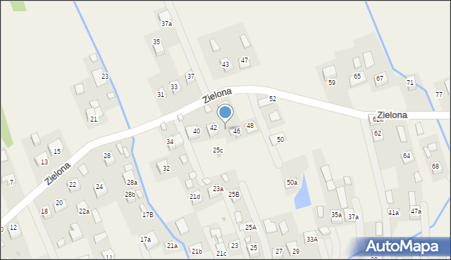 Rzezawa, Zielona, 44, mapa Rzezawa