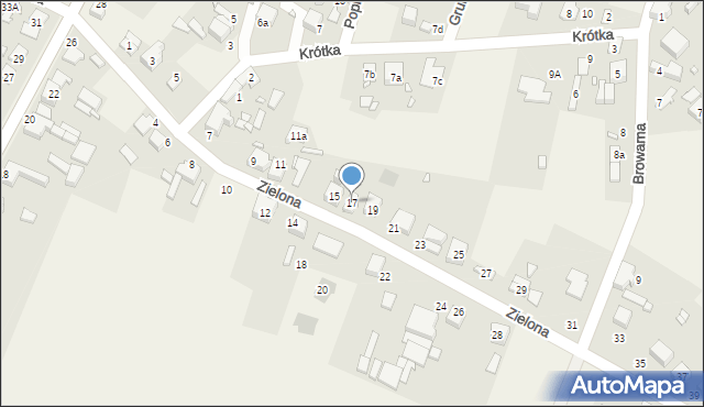 Sarnów, Zielona, 17, mapa Sarnów