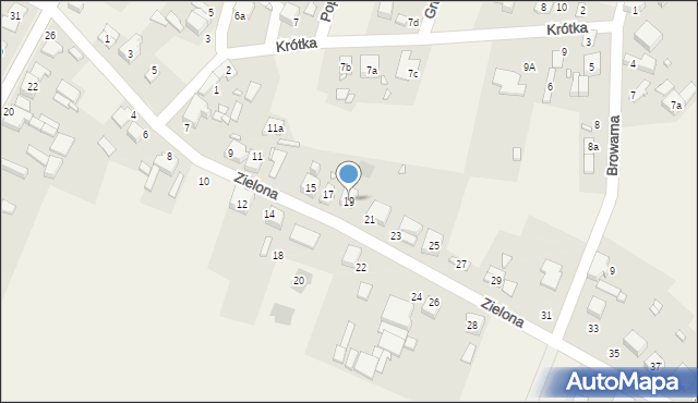 Sarnów, Zielona, 19, mapa Sarnów