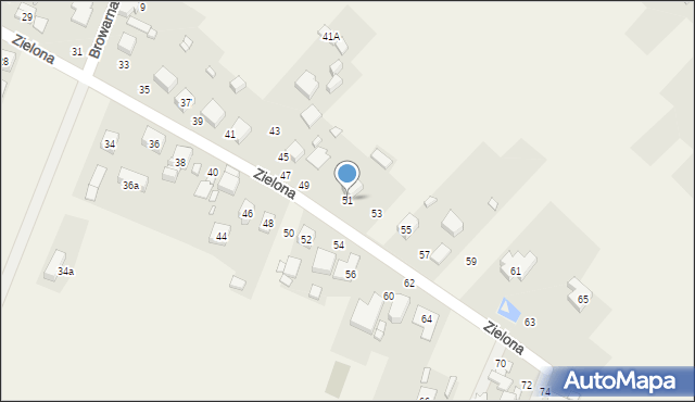 Sarnów, Zielona, 51, mapa Sarnów
