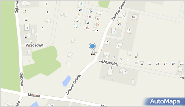 Sasino, Zielona Dolina, 1ab, mapa Sasino