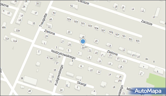 Serock, Zielona, 23, mapa Serock