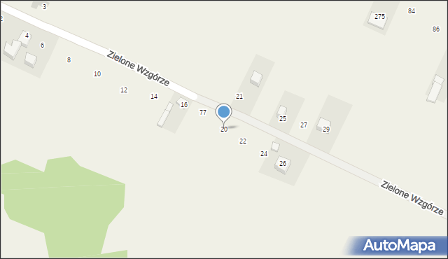 Sieciechowice, Zielone Wzgórze, 20, mapa Sieciechowice