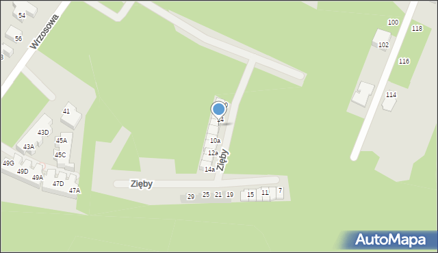 Siedlce, Zięby, 8a, mapa Siedlce