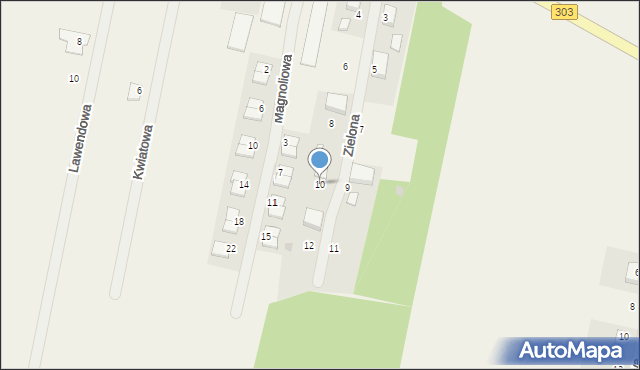 Siedlec, Zielona, 10, mapa Siedlec