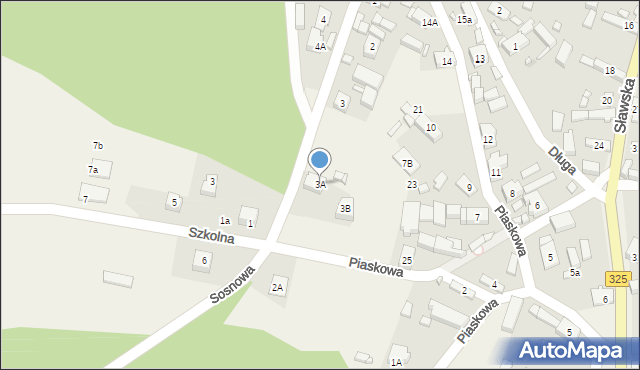 Siedlisko, Zielona, 3A, mapa Siedlisko