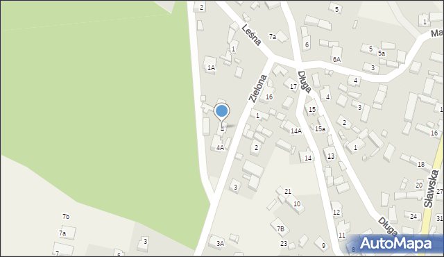 Siedlisko, Zielona, 4, mapa Siedlisko