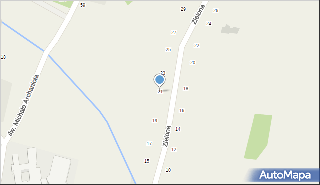 Siepraw, Zielona, 21, mapa Siepraw