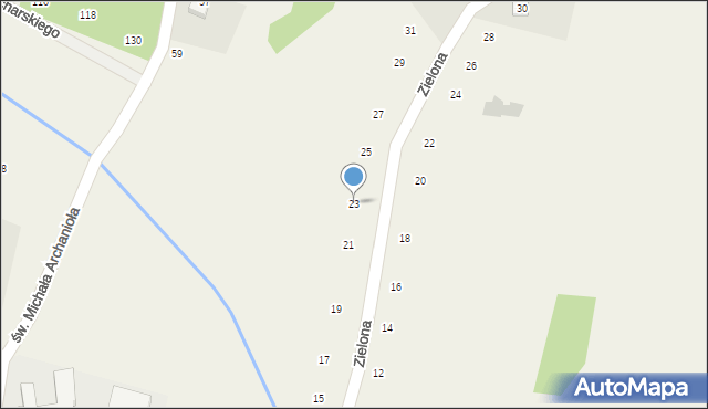 Siepraw, Zielona, 23, mapa Siepraw