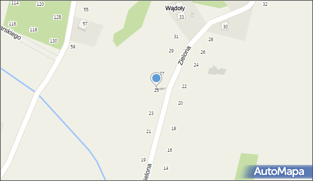 Siepraw, Zielona, 25, mapa Siepraw