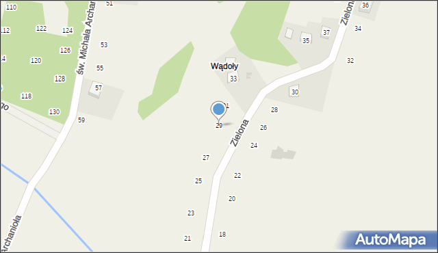 Siepraw, Zielona, 29, mapa Siepraw