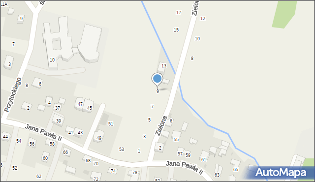 Siepraw, Zielona, 9, mapa Siepraw