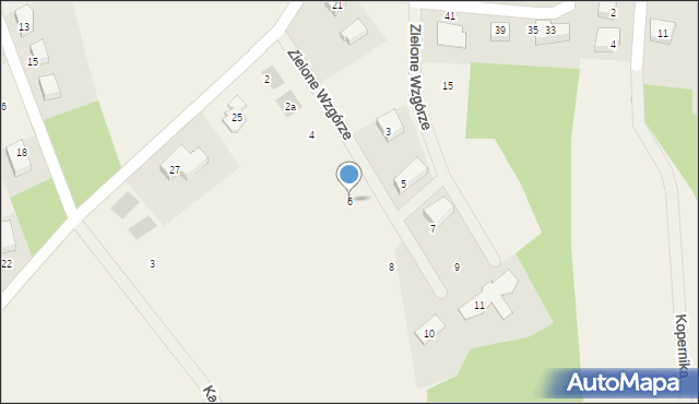 Sierakowice, Zielone Wzgórze, 6, mapa Sierakowice