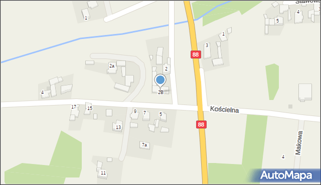 Sieroniowice, Zielona, 2B, mapa Sieroniowice