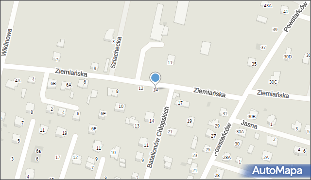 Sierpc, Ziemiańska, 14, mapa Sierpc