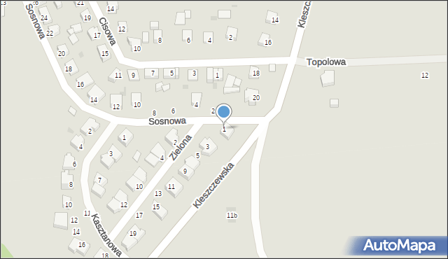 Skarszewy, Zielona, 1, mapa Skarszewy