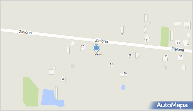 Skaryszew, Zielona, 22, mapa Skaryszew