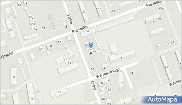 Skarżysko-Kamienna, Zielna, 28, mapa Skarżysko-Kamienna