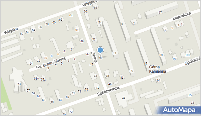 Skarżysko-Kamienna, Zielna, 50, mapa Skarżysko-Kamienna