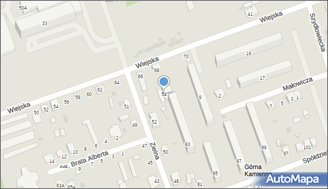 Skarżysko-Kamienna, Zielna, 54, mapa Skarżysko-Kamienna