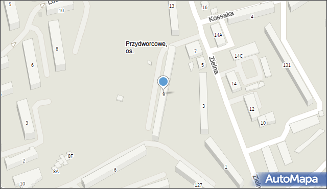 Skarżysko-Kamienna, Zielna, 9, mapa Skarżysko-Kamienna