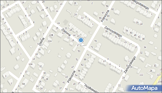 Skierniewice, Zielona, 53, mapa Skierniewic