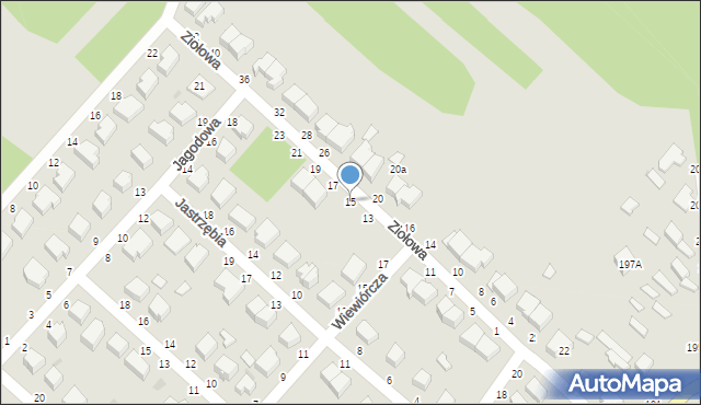 Skierniewice, Ziołowa, 15, mapa Skierniewic