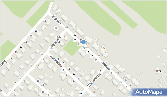 Skierniewice, Ziołowa, 19, mapa Skierniewic