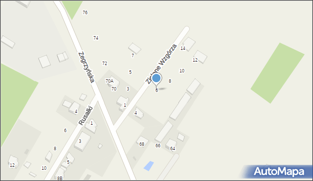 Skubianka, Zielone Wzgórza, 6, mapa Skubianka