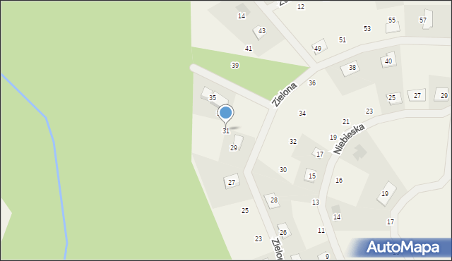 Sława Wielkopolska, Zielona, 31, mapa Sława Wielkopolska
