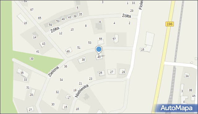 Sława Wielkopolska, Zielona, 40, mapa Sława Wielkopolska