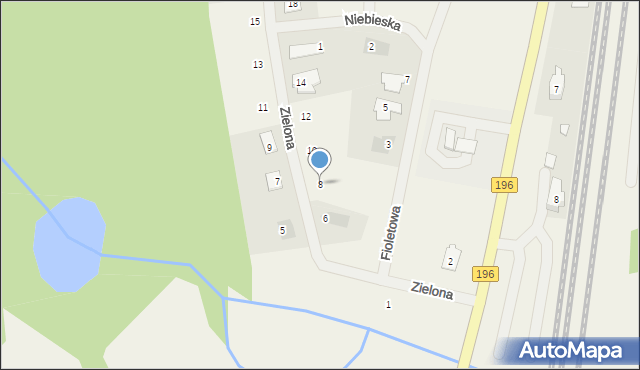 Sława Wielkopolska, Zielona, 8, mapa Sława Wielkopolska