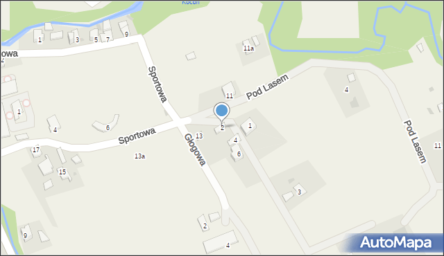 Ślemień, Zielone Wzgórze, 2, mapa Ślemień