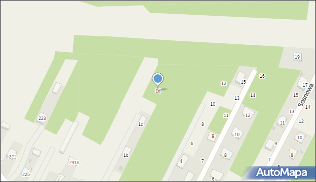 Smardzewice, Zielona, 1d, mapa Smardzewice