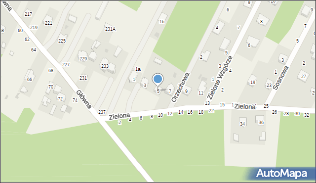 Smardzewice, Zielona, 5, mapa Smardzewice