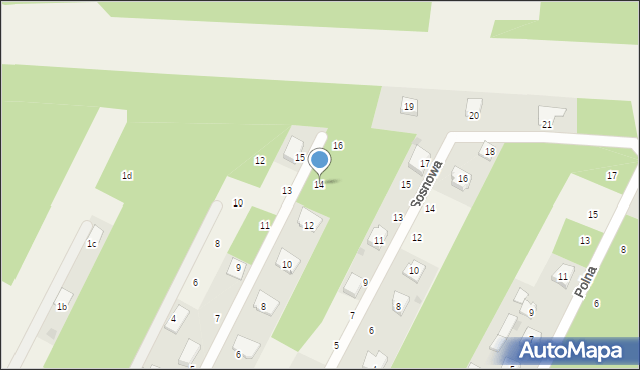 Smardzewice, Zielone Wzgórze, 14, mapa Smardzewice