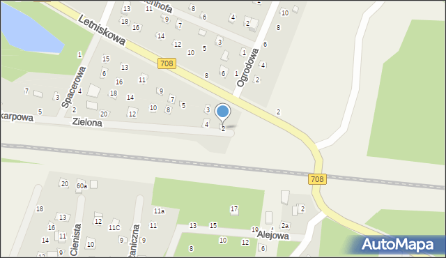 Smolice, Zielona, 2, mapa Smolice