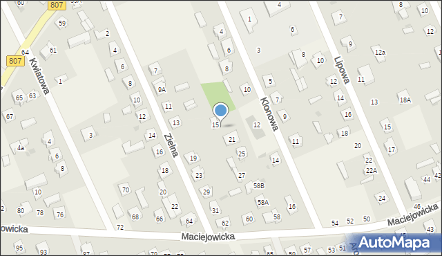 Sobolew, Zielna, 17, mapa Sobolew