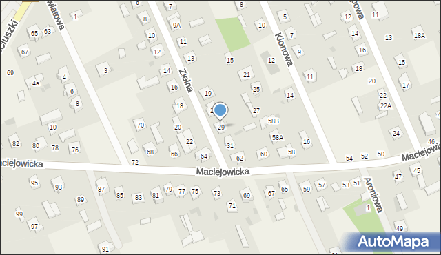 Sobolew, Zielna, 29, mapa Sobolew